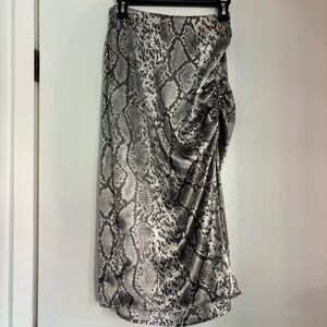 Free Press Silver Snake Print Skirt
